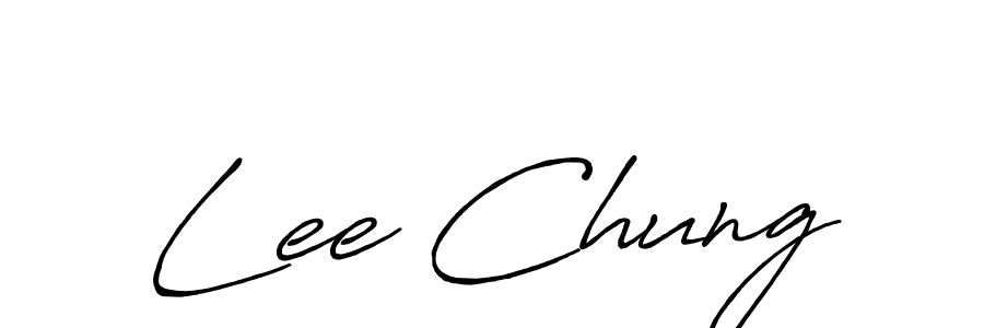 Create a beautiful signature design for name Lee Chung. With this signature (Antro_Vectra_Bolder) fonts, you can make a handwritten signature for free. Lee Chung signature style 7 images and pictures png