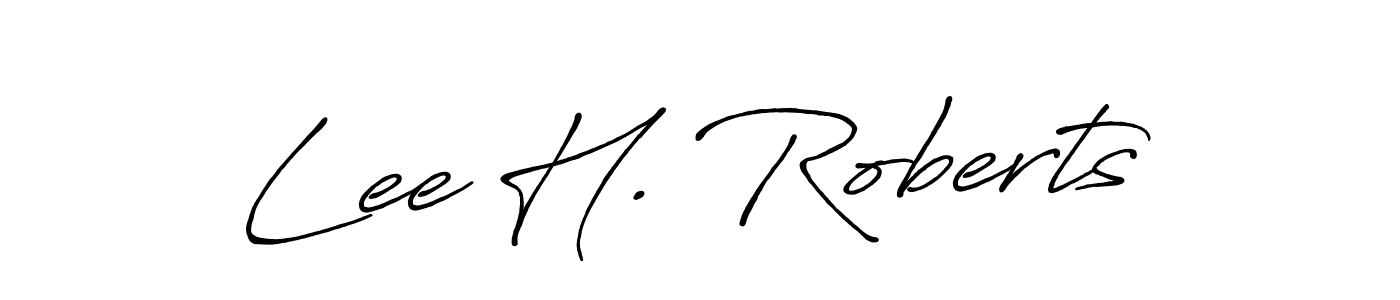 Create a beautiful signature design for name Lee H. Roberts. With this signature (Antro_Vectra_Bolder) fonts, you can make a handwritten signature for free. Lee H. Roberts signature style 7 images and pictures png