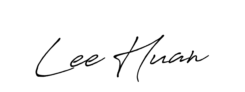 Create a beautiful signature design for name Lee Huan. With this signature (Antro_Vectra_Bolder) fonts, you can make a handwritten signature for free. Lee Huan signature style 7 images and pictures png
