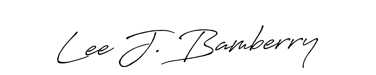 How to make Lee J. Bamberry signature? Antro_Vectra_Bolder is a professional autograph style. Create handwritten signature for Lee J. Bamberry name. Lee J. Bamberry signature style 7 images and pictures png