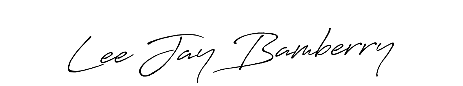 Create a beautiful signature design for name Lee Jay Bamberry. With this signature (Antro_Vectra_Bolder) fonts, you can make a handwritten signature for free. Lee Jay Bamberry signature style 7 images and pictures png