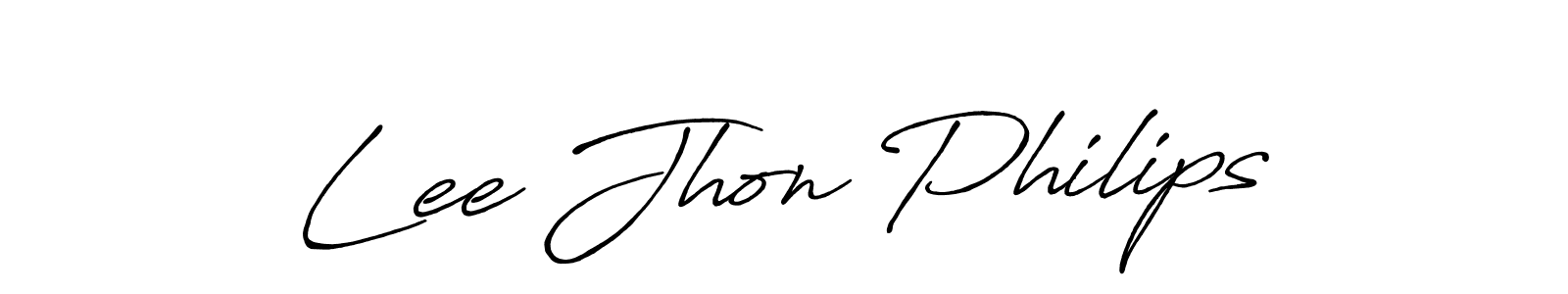 Lee Jhon Philips stylish signature style. Best Handwritten Sign (Antro_Vectra_Bolder) for my name. Handwritten Signature Collection Ideas for my name Lee Jhon Philips. Lee Jhon Philips signature style 7 images and pictures png
