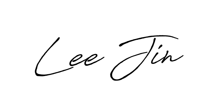 Create a beautiful signature design for name Lee Jin. With this signature (Antro_Vectra_Bolder) fonts, you can make a handwritten signature for free. Lee Jin signature style 7 images and pictures png