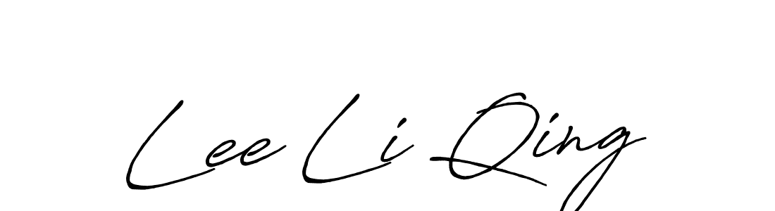 Lee Li Qing stylish signature style. Best Handwritten Sign (Antro_Vectra_Bolder) for my name. Handwritten Signature Collection Ideas for my name Lee Li Qing. Lee Li Qing signature style 7 images and pictures png