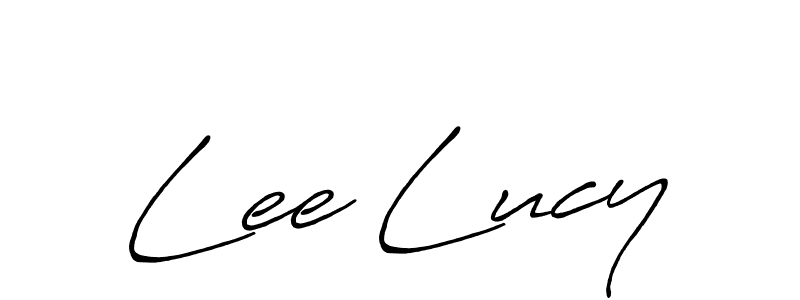 Also You can easily find your signature by using the search form. We will create Lee Lucy name handwritten signature images for you free of cost using Antro_Vectra_Bolder sign style. Lee Lucy signature style 7 images and pictures png