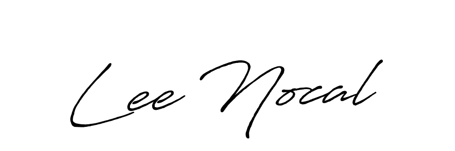 Also You can easily find your signature by using the search form. We will create Lee Nocal name handwritten signature images for you free of cost using Antro_Vectra_Bolder sign style. Lee Nocal signature style 7 images and pictures png