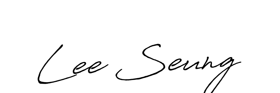 How to make Lee Seung signature? Antro_Vectra_Bolder is a professional autograph style. Create handwritten signature for Lee Seung name. Lee Seung signature style 7 images and pictures png