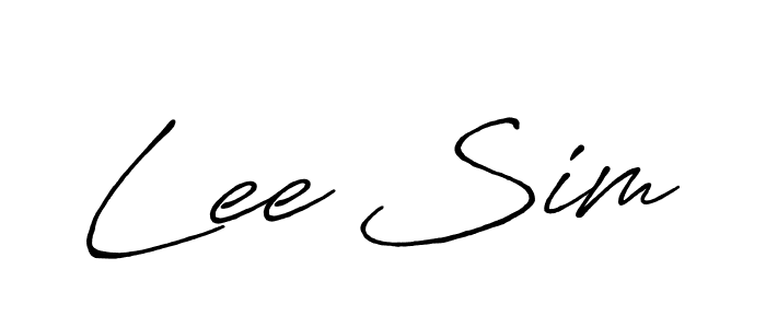 Make a beautiful signature design for name Lee Sim. With this signature (Antro_Vectra_Bolder) style, you can create a handwritten signature for free. Lee Sim signature style 7 images and pictures png