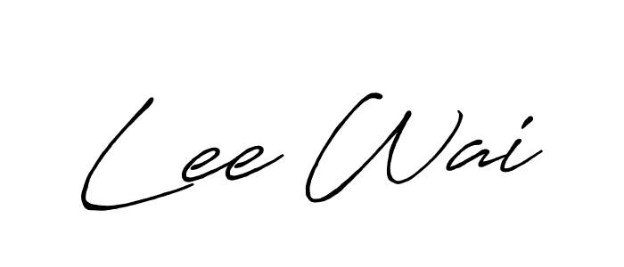 Lee Wai stylish signature style. Best Handwritten Sign (Antro_Vectra_Bolder) for my name. Handwritten Signature Collection Ideas for my name Lee Wai. Lee Wai signature style 7 images and pictures png