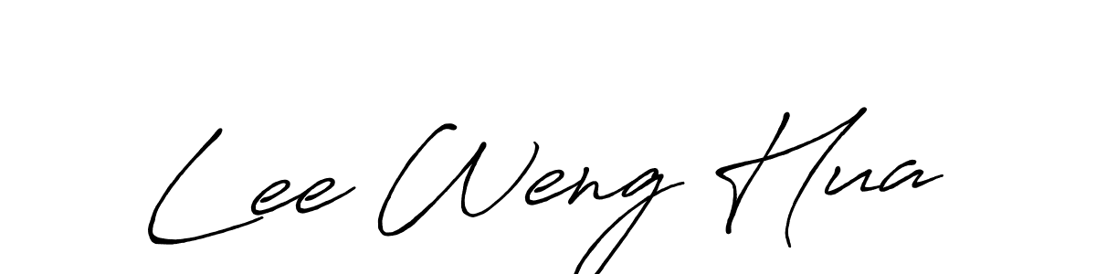 How to make Lee Weng Hua name signature. Use Antro_Vectra_Bolder style for creating short signs online. This is the latest handwritten sign. Lee Weng Hua signature style 7 images and pictures png