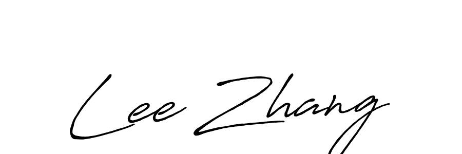 Make a beautiful signature design for name Lee Zhang. With this signature (Antro_Vectra_Bolder) style, you can create a handwritten signature for free. Lee Zhang signature style 7 images and pictures png