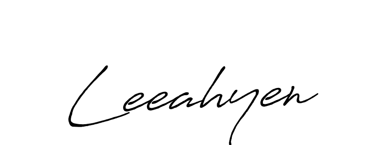 Leeahyen stylish signature style. Best Handwritten Sign (Antro_Vectra_Bolder) for my name. Handwritten Signature Collection Ideas for my name Leeahyen. Leeahyen signature style 7 images and pictures png