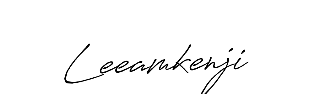 Make a beautiful signature design for name Leeamkenji. With this signature (Antro_Vectra_Bolder) style, you can create a handwritten signature for free. Leeamkenji signature style 7 images and pictures png