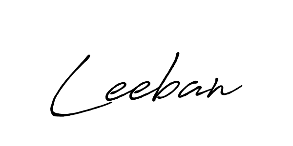 How to make Leeban name signature. Use Antro_Vectra_Bolder style for creating short signs online. This is the latest handwritten sign. Leeban signature style 7 images and pictures png