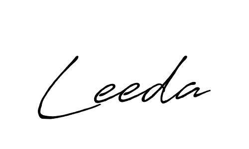 Leeda stylish signature style. Best Handwritten Sign (Antro_Vectra_Bolder) for my name. Handwritten Signature Collection Ideas for my name Leeda. Leeda signature style 7 images and pictures png