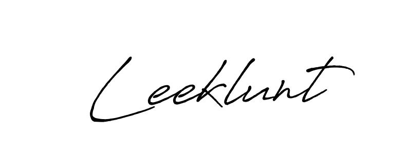 Leeklunt stylish signature style. Best Handwritten Sign (Antro_Vectra_Bolder) for my name. Handwritten Signature Collection Ideas for my name Leeklunt. Leeklunt signature style 7 images and pictures png