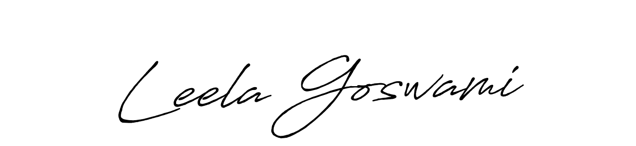 Leela Goswami stylish signature style. Best Handwritten Sign (Antro_Vectra_Bolder) for my name. Handwritten Signature Collection Ideas for my name Leela Goswami. Leela Goswami signature style 7 images and pictures png