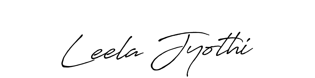 Leela Jyothi stylish signature style. Best Handwritten Sign (Antro_Vectra_Bolder) for my name. Handwritten Signature Collection Ideas for my name Leela Jyothi. Leela Jyothi signature style 7 images and pictures png