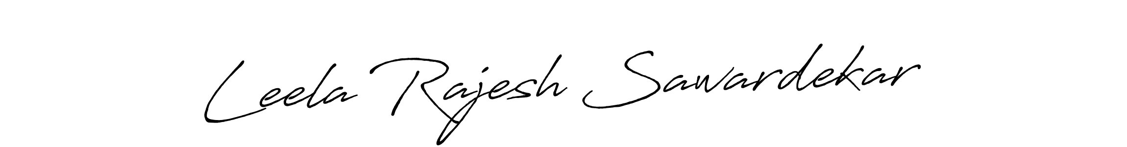 Design your own signature with our free online signature maker. With this signature software, you can create a handwritten (Antro_Vectra_Bolder) signature for name Leela Rajesh Sawardekar. Leela Rajesh Sawardekar signature style 7 images and pictures png