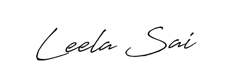 Leela Sai stylish signature style. Best Handwritten Sign (Antro_Vectra_Bolder) for my name. Handwritten Signature Collection Ideas for my name Leela Sai. Leela Sai signature style 7 images and pictures png