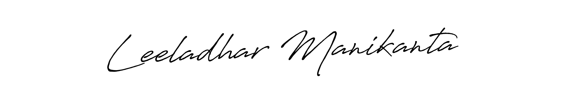 How to make Leeladhar Manikanta name signature. Use Antro_Vectra_Bolder style for creating short signs online. This is the latest handwritten sign. Leeladhar Manikanta signature style 7 images and pictures png