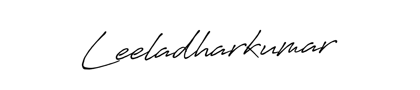 How to make Leeladharkumar name signature. Use Antro_Vectra_Bolder style for creating short signs online. This is the latest handwritten sign. Leeladharkumar signature style 7 images and pictures png