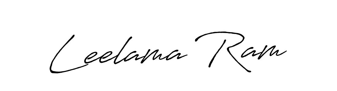 Create a beautiful signature design for name Leelama Ram. With this signature (Antro_Vectra_Bolder) fonts, you can make a handwritten signature for free. Leelama Ram signature style 7 images and pictures png