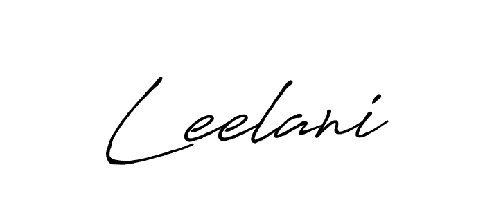 How to make Leelani name signature. Use Antro_Vectra_Bolder style for creating short signs online. This is the latest handwritten sign. Leelani signature style 7 images and pictures png