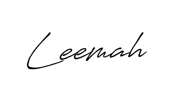 Use a signature maker to create a handwritten signature online. With this signature software, you can design (Antro_Vectra_Bolder) your own signature for name Leemah. Leemah signature style 7 images and pictures png