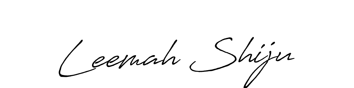 Create a beautiful signature design for name Leemah Shiju. With this signature (Antro_Vectra_Bolder) fonts, you can make a handwritten signature for free. Leemah Shiju signature style 7 images and pictures png