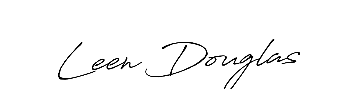 How to make Leen Douglas signature? Antro_Vectra_Bolder is a professional autograph style. Create handwritten signature for Leen Douglas name. Leen Douglas signature style 7 images and pictures png