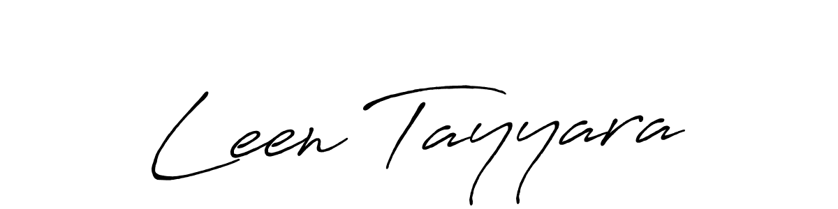 Create a beautiful signature design for name Leen Tayyara. With this signature (Antro_Vectra_Bolder) fonts, you can make a handwritten signature for free. Leen Tayyara signature style 7 images and pictures png