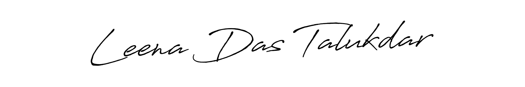 Create a beautiful signature design for name Leena Das Talukdar. With this signature (Antro_Vectra_Bolder) fonts, you can make a handwritten signature for free. Leena Das Talukdar signature style 7 images and pictures png