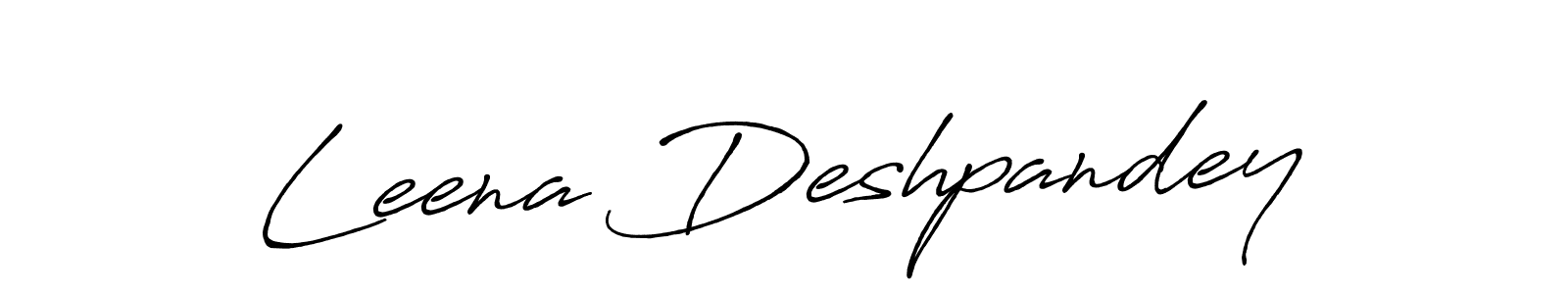 Design your own signature with our free online signature maker. With this signature software, you can create a handwritten (Antro_Vectra_Bolder) signature for name Leena Deshpandey. Leena Deshpandey signature style 7 images and pictures png