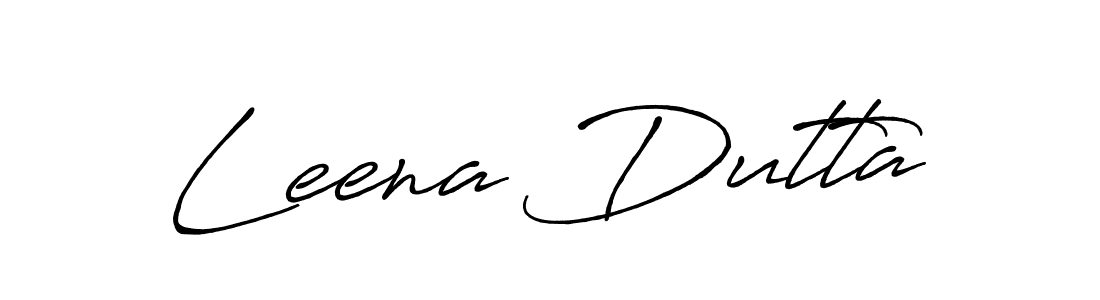 Make a beautiful signature design for name Leena Dutta. With this signature (Antro_Vectra_Bolder) style, you can create a handwritten signature for free. Leena Dutta signature style 7 images and pictures png