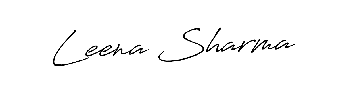 Design your own signature with our free online signature maker. With this signature software, you can create a handwritten (Antro_Vectra_Bolder) signature for name Leena Sharma. Leena Sharma signature style 7 images and pictures png