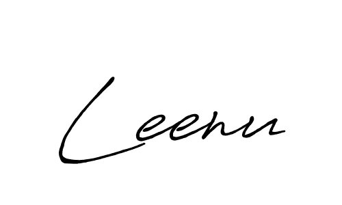 Leenu stylish signature style. Best Handwritten Sign (Antro_Vectra_Bolder) for my name. Handwritten Signature Collection Ideas for my name Leenu. Leenu signature style 7 images and pictures png