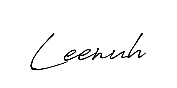Design your own signature with our free online signature maker. With this signature software, you can create a handwritten (Antro_Vectra_Bolder) signature for name Leenuh. Leenuh signature style 7 images and pictures png