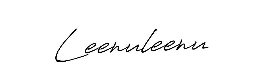 Use a signature maker to create a handwritten signature online. With this signature software, you can design (Antro_Vectra_Bolder) your own signature for name Leenuleenu. Leenuleenu signature style 7 images and pictures png