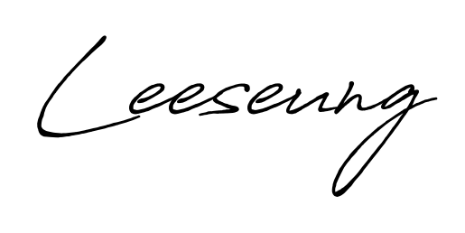 The Antro_Vectra_Bolder font transforms the name Leeseung into an executive sign with sharp precision and distinguished character. Leeseung signature style 7 images and pictures png