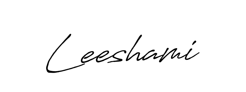 Make a beautiful signature design for name Leeshami. With this signature (Antro_Vectra_Bolder) style, you can create a handwritten signature for free. Leeshami signature style 7 images and pictures png