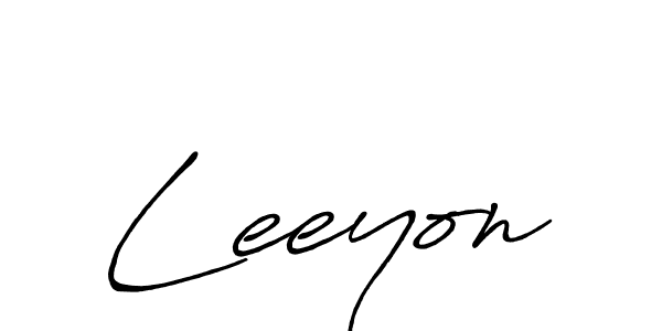 Also we have Leeyon name is the best signature style. Create professional handwritten signature collection using Antro_Vectra_Bolder autograph style. Leeyon signature style 7 images and pictures png