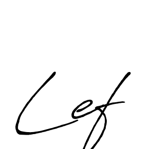 Design your own signature with our free online signature maker. With this signature software, you can create a handwritten (Antro_Vectra_Bolder) signature for name Lef. Lef signature style 7 images and pictures png
