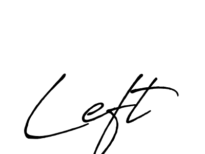 Make a beautiful signature design for name Left. With this signature (Antro_Vectra_Bolder) style, you can create a handwritten signature for free. Left signature style 7 images and pictures png