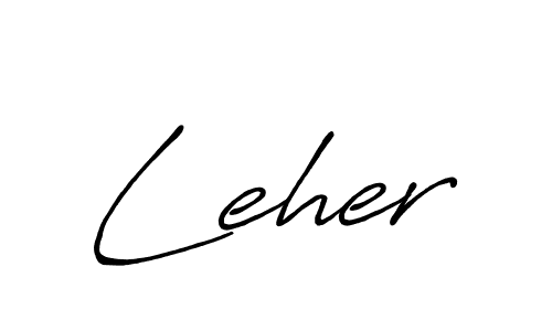 Use a signature maker to create a handwritten signature online. With this signature software, you can design (Antro_Vectra_Bolder) your own signature for name Leher. Leher signature style 7 images and pictures png