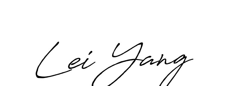 How to make Lei Yang name signature. Use Antro_Vectra_Bolder style for creating short signs online. This is the latest handwritten sign. Lei Yang signature style 7 images and pictures png