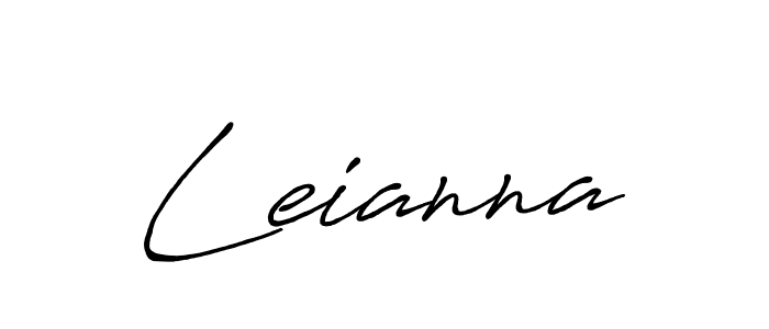 Design your own signature with our free online signature maker. With this signature software, you can create a handwritten (Antro_Vectra_Bolder) signature for name Leianna. Leianna signature style 7 images and pictures png