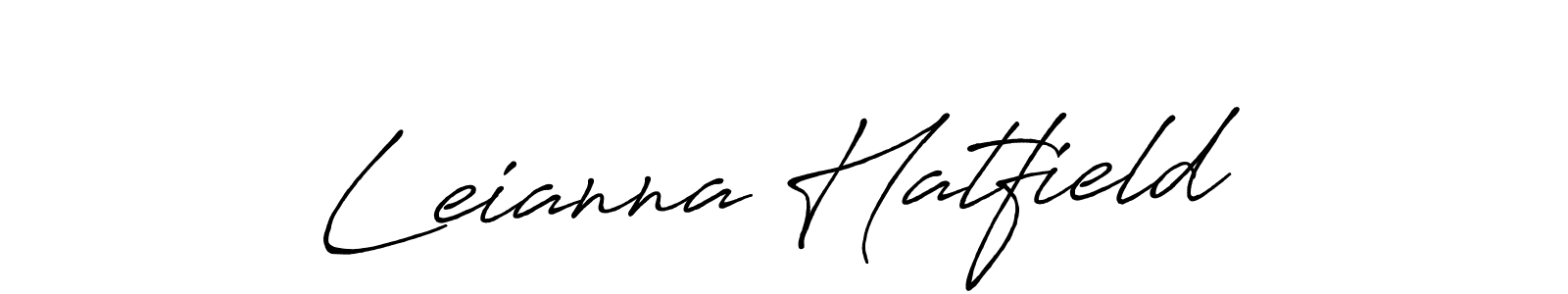 Make a beautiful signature design for name Leianna Hatfield. With this signature (Antro_Vectra_Bolder) style, you can create a handwritten signature for free. Leianna Hatfield signature style 7 images and pictures png