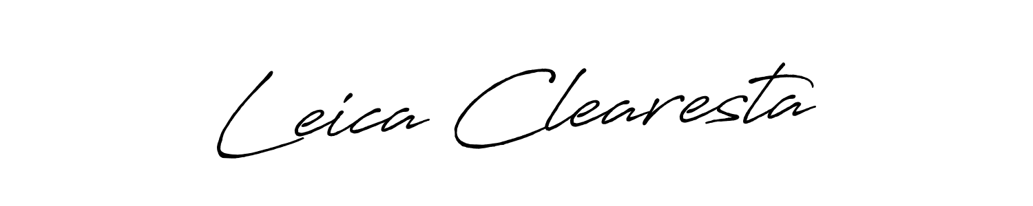 Antro_Vectra_Bolder is a professional signature style that is perfect for those who want to add a touch of class to their signature. It is also a great choice for those who want to make their signature more unique. Get Leica Clearesta name to fancy signature for free. Leica Clearesta signature style 7 images and pictures png