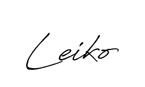 Use a signature maker to create a handwritten signature online. With this signature software, you can design (Antro_Vectra_Bolder) your own signature for name Leiko. Leiko signature style 7 images and pictures png